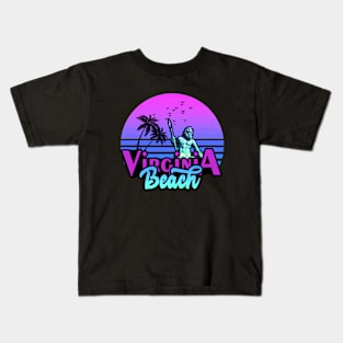 Virginia beach Sunset Kids T-Shirt